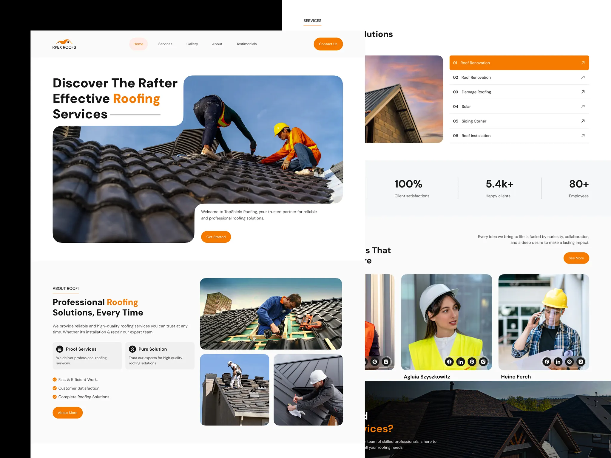 Sample roofing website 1