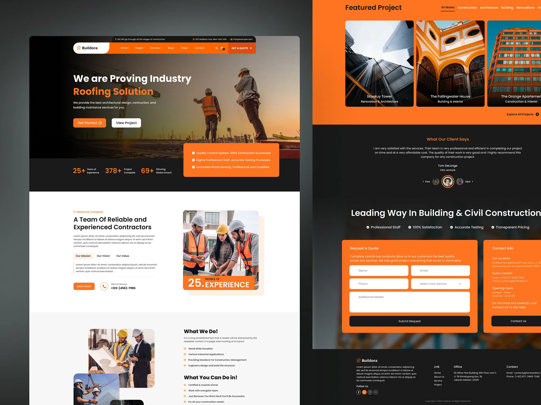 Sample roofing website 4