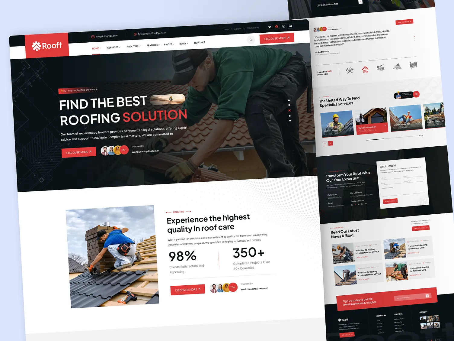 Sample roofing website 5