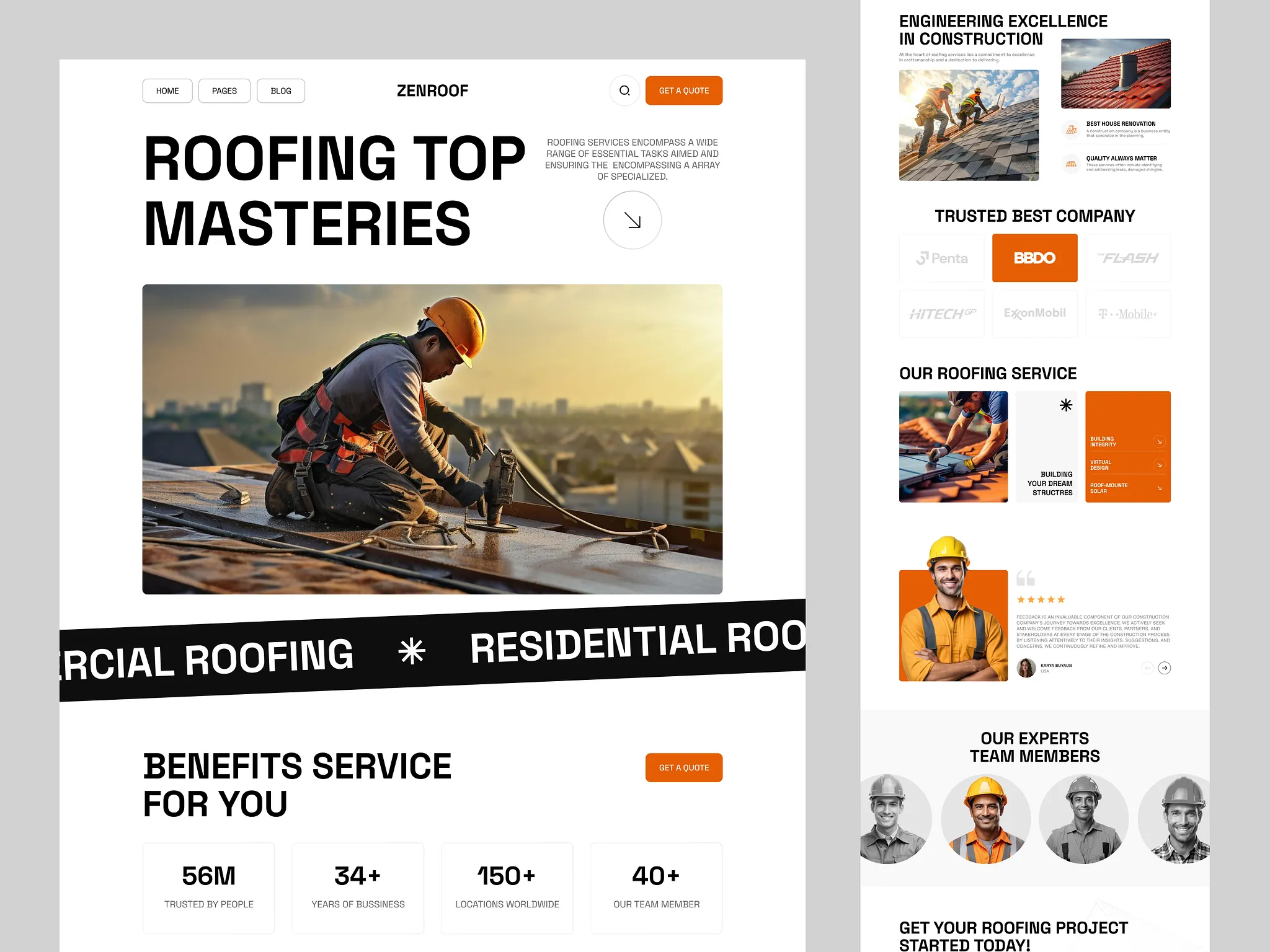 Sample roofing website 7